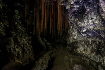 Inside Kaumana lava tube