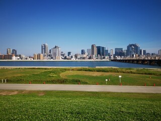 Obraz premium 十三から見た梅田風景