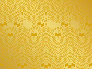 Golden geometric background pattern. Luxury golden background. 3d Gold Texture. perfect for, banners, web, covers, wallpapers, magazines, banners, etc.