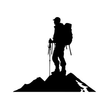 hiker silhouette illustration 