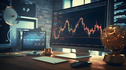 Cryptocurrency market analysis with technical indicators and trends Generative AI