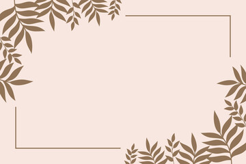 Illustration Vector Graphic of Aesthetic Nature Background Template with Luxury Frame. Simple and Minimalist Border Template.