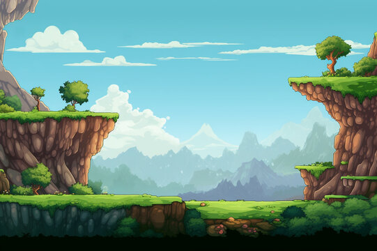 2D SideScroller Pixel Art Kit, 2D Environments