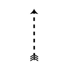 Abstract Arrow Dashed Line Doodle 