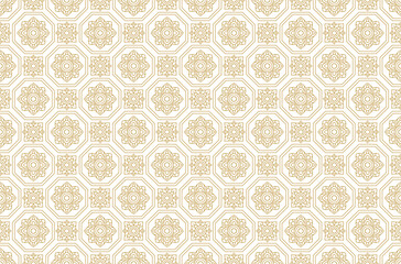 Line art pattern asian style banner background