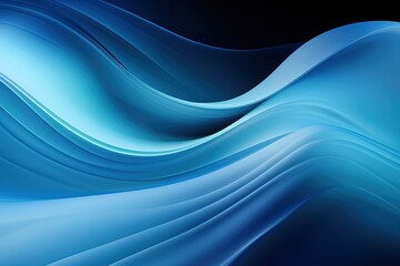 Abstract Wavy Wallpaper color Cyan & Blue. Generative AI.