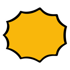 An artwork clip art drawing of a label sign 