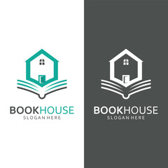 Book House Logo Template Vector Illustration