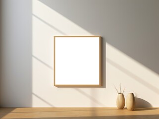 Empty Frames in a White Room. Generative AI.