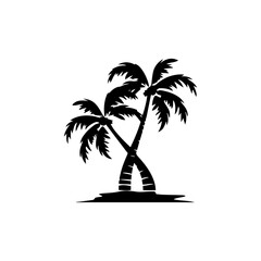 palm tree silhouette illustration 