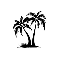 palm tree silhouette illustration 