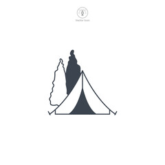 Camping Tent icon symbol vector illustration isolated on white background