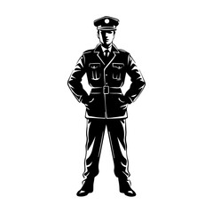 police officer silhouette illustration 
