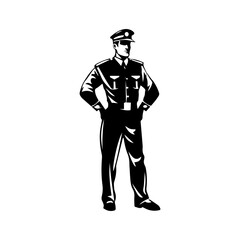 police officer silhouette illustration 