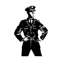 police officer silhouette illustration 