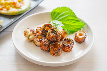 ちくわの焦がし磯辺焼き