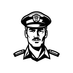 police officer silhouette illustration 