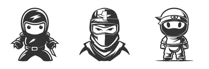 Ninja character icon. Vector illustration. © Татьяна Петрова