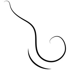 Outline  breath of wind.