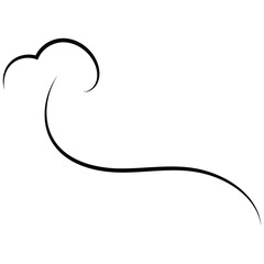 Outline  breath of wind.