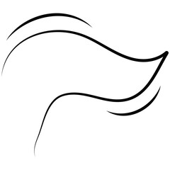 Outline  breath of wind.