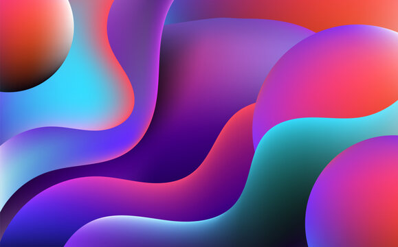 Abstract futuristic colorful banners of mysterious tone artwork. Free hand drawing for flexible shape background.