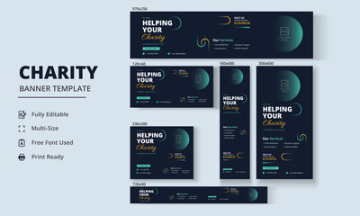 Charity flyer Banner, Life charity existence promotion, Education program Banner Design