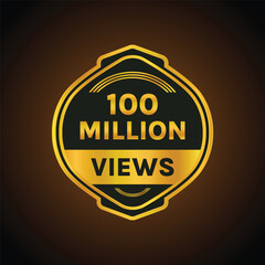 100 million views banner for thumbnail design