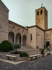 Fototapeta na wymiar Cathedral's view of Osimo city in Marche region, Italy