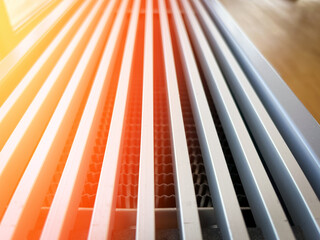 heating radiator close-up, concept of heating a residential building