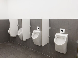 Industrial facility in a modern facility, toilet, shower cubicles and conveyor belt