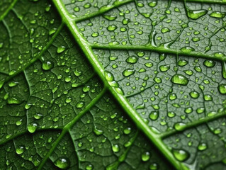 Detailed Texture of Leaf Veins for a Natural Touch, Generative AI