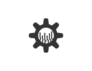 Automatism, process, gear icon. Vector illustration.