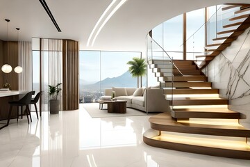 Obraz premium luxury apartment suite lounge generating by AI technology