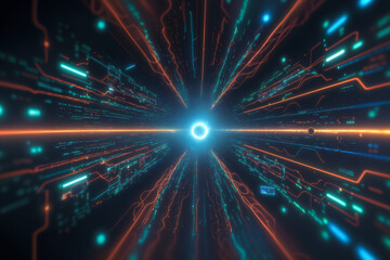 Virtual reality. Futuristic VR head-up display design.