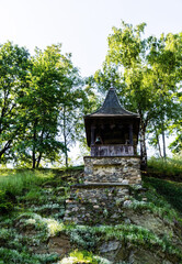 Fototapeta premium Prislop monastery belfry, Hateg, Romania.