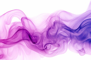 Abstract luxury purple and blue wave design element. Transparent smoky wave