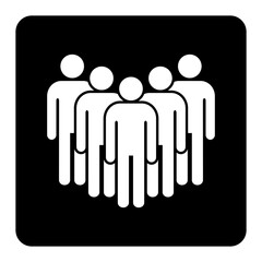 Symbol, ikona ludzi. Grafika wektorowa.