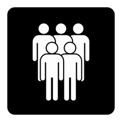 Symbol, ikona ludzi. Grafika wektorowa.