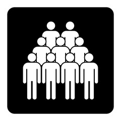 Symbol, ikona ludzi. Grafika wektorowa.