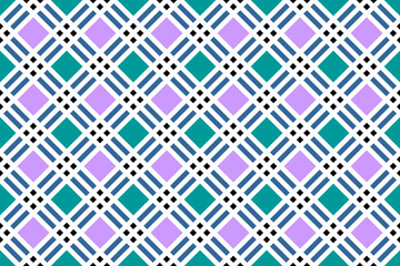 Seamless Color Checked Pattern. Abstract Geometric Texture.