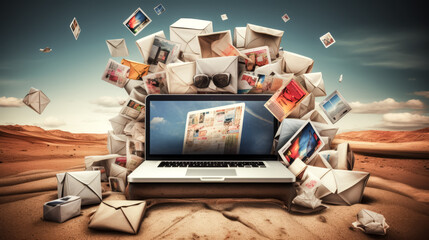 He crafts an email marketing campaign with care, ensuring the message is impactful.