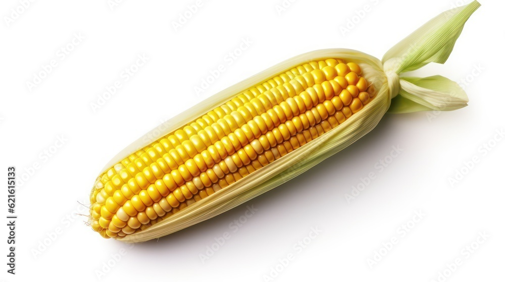 Poster corn on white background