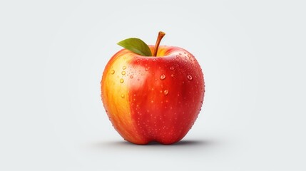 red apple isolated on white background