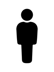 Symbol, ikona człowieka. Grafika wektorowa.
