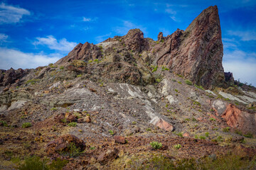Beautiful rock formation and blue sky | Big Bend National Park, Texas, USA