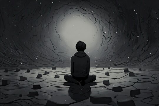 Adolescent Major Depressive disorder, Depression anxiety mental illness World mental health awareness day concept