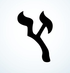 Vector drawing. Hebrew letter icon
