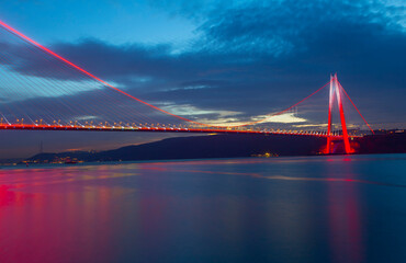 View of the Bosphorus from Poyrazkoy, Istanbul Turkey