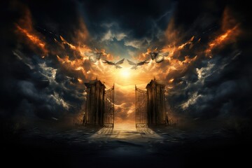 Pearly Gates. Gateway to heaven. A classic interpretation